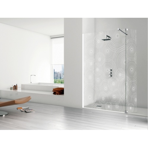 Paroi fixe + volet pivotant 90 + 30 cm Italo Bella Sérigraphié Optic Paroi bella optical blanc Paroi fixe + volet pivotant 90 + 30 cm Italo Bella Sérigraphié Optic Paroi bella optical blanc