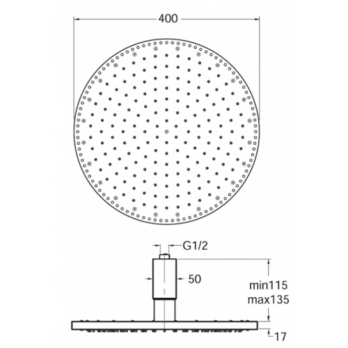 OLD - Douche de tête avec chromothérapie LED Sandwich Colours Pd02051 cote OLD - Douche de tête avec chromothérapie LED Sandwich Colours Pd02051 cote
