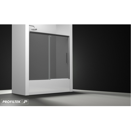 Paroi de baignoire Verre fumé 1 panneau coulissant 150cm version droite Vt 110 fume droite