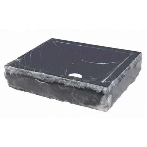 Vasque à poser en pierre rectangulaire noir UC3307