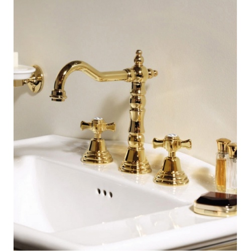 Mélangeur lavabo 3 trous CHAMBORD rétro doré - CH11252 Cn 207zoom