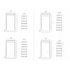 Receveur de douche écoulement linéaire Andromède Graphite 70x130 Andromède cote