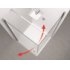 Paroi d'angle Young 2.0 GS+F Droite 80x80cm Transparent Silver 0 ouverture intérieur extérieur