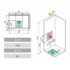 Cabine Eon A100x80 Hydromassage Droite Mitigeur Thermostatique Receveur extra plat Eon schéma pose a100x80 droite extra plat