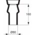Tubulure courte pour pack WC ASPIRAMBO Porcher p286101