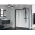 Porte coulissante ZEPHYROS 2.0 2P - Verre transparent - Profilés Noir - 170cm Zephyros 2p noir +transparent