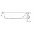 Baignoire rectangulaire 140x70 Flavia sans tablier Flavia 140 150 160 170 vue profil