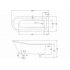 Baignoire Harewood BURLINGTON 170 cm - Pied Standard Classique Chromé Baignoire harewood 170cm burlington pied standard classique côtes
