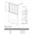 Châssis vitré à poser LOFT Wall 100x200 cm Loft wall raidisseur mural côtes jacuzzi