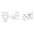 Pack WC Grohe Rapid SL + Cuvette Subway 2.0 Villeroy + Plaque Chromée SUBWAY 2.0 Schéma 5614