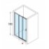 Paroi de douche 2 portes coulissantes + 1 fixe LUNES 2.0 3PH 95 cm - Transparent - Silver - Ouv. Gauche 0 3ph schéma