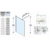 Paroi de douche Fixe KUADRA H Sérigraphié PLAID 130 cm KUADRA H Sérigraphié Schéma