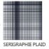 Paroi de douche Fixe KUADRA H Sérigraphié PLAID 130 cm Sérigraphie PLAID