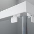 Paroi 1 porte coulissante KUADRA 2.0 2PH - Silver - Verre Transparent - Droite - 180cm SOFT CLOSE kuadra20