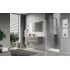 Porte de douche pivotante YOUNG PLUS - Profilé Silver - 80 cm YOUPLUS1B