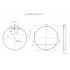 Meuble simple vasque OAKWOOD 120 cm Chêne Clair Miroir Rond Schéma