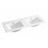 Meuble double vasque JUPITER 3.0 Blanc Brillant 140cm - Sans miroir ED121 Ph