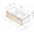 Ensemble meuble de salle de bains décalé INFINI 90cm Edelweiss INFINI 90 1T