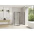 Paroi porte pivotante SMART DESIGN P+F sans seuil - Noir - Transparent - 130cm Smart Design PXXL+F Noir