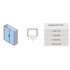 Paroi de douche HADA PLUS 2 portes battantes - Argent HB - 100cm HP307Schéma