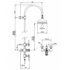 Colonne de douche thermostatique rétro JULIA Chromé 01-744Schéma