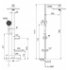 Colonne de douche thermostatique ALU+ Noir Mat BD5838_ Schéma
