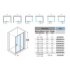 Paroi de douche coulissante ZEPHYROS 2.0 2P - Chromé - Transparent - 120cm ZEPHYROS 2 0 2P Schéma