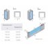 Porte battante ARCOIRIS PLUS AC-210 Verre Satiné Whole - Droite - Argent - 90cm AC-210 Schéma