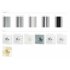 Porte battante ARCOIRIS PLUS AC-210 Verre Satiné Whole - Droite - Argent - 90cm Finition ARCOIRIS Plus