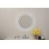 Meuble vasque LUNA Tissé Gris 80 cm avec miroir rond Perle GS231 (1)