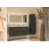 Meuble double vasque LUNA Tissé Gris 120cm avec Miroir Reflet | A partir de 649 € | proposé par SANITAIRE