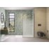 Paroi de douche SOLO DESIGN + Cosmos XL - Graphite Brossé - 90cm - Droite solo-design-plus-gcoxe-profile-a-droite