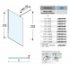Paroi de douche fixe Lunes H 110 cm - Transparent - Chromé LUNES H Schéma