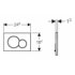 Pack WC Geberit UP320 + Cuvette sans bride Rimless + plaque sigma noire Sigma cote