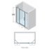 Porte de douche ROSE ROSSE G+2F 160cm Sérigraphie Silver Schéma rose g2f