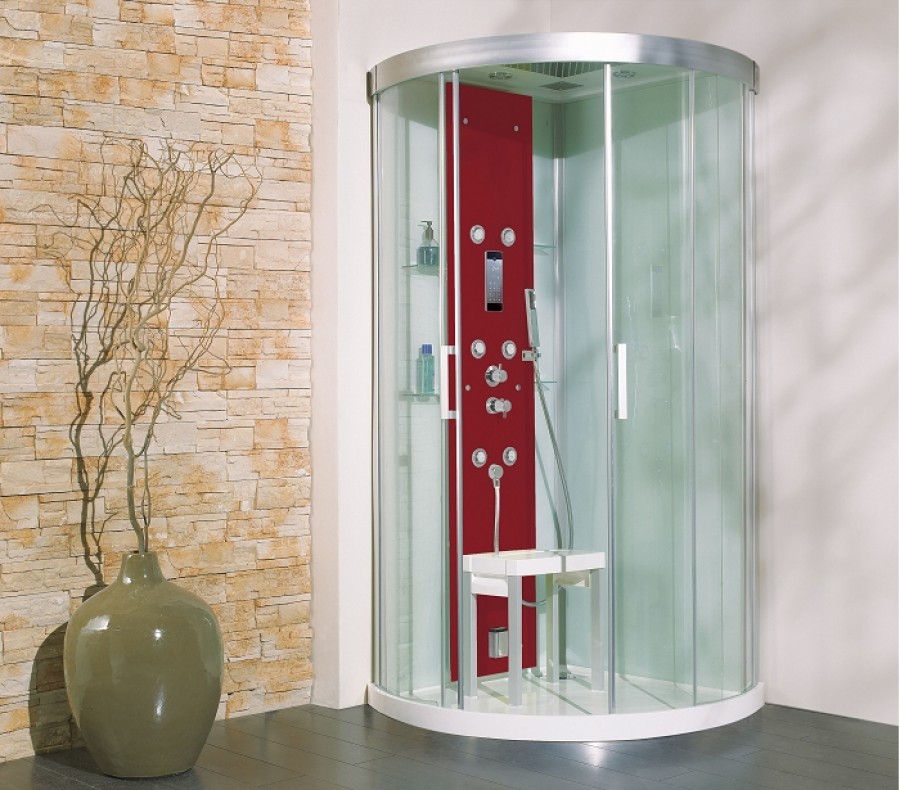 OLD Cabine de douche Hydromassante + Hammam 90x90 Kineform R Rubis