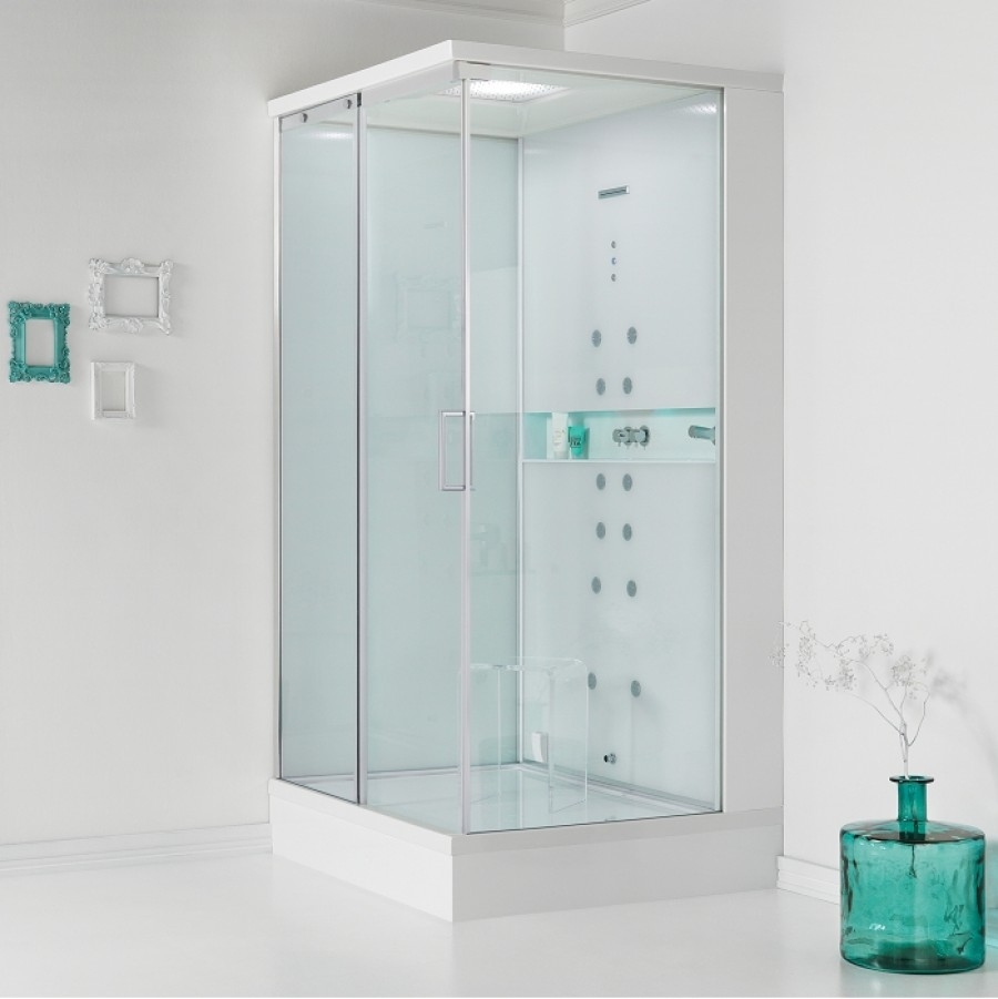 Cabine de douche hydromassante + Hammam 120x110 DALICE Relax