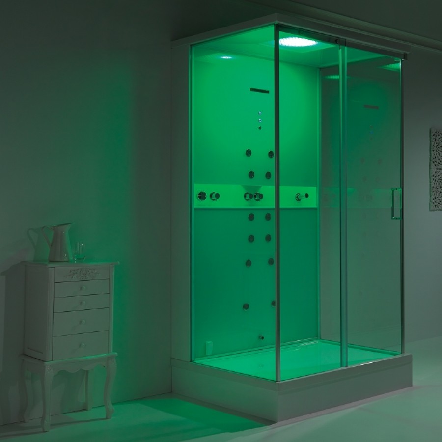 Cabine de douche hydromassante + Hammam 120x110 DALICE Relax