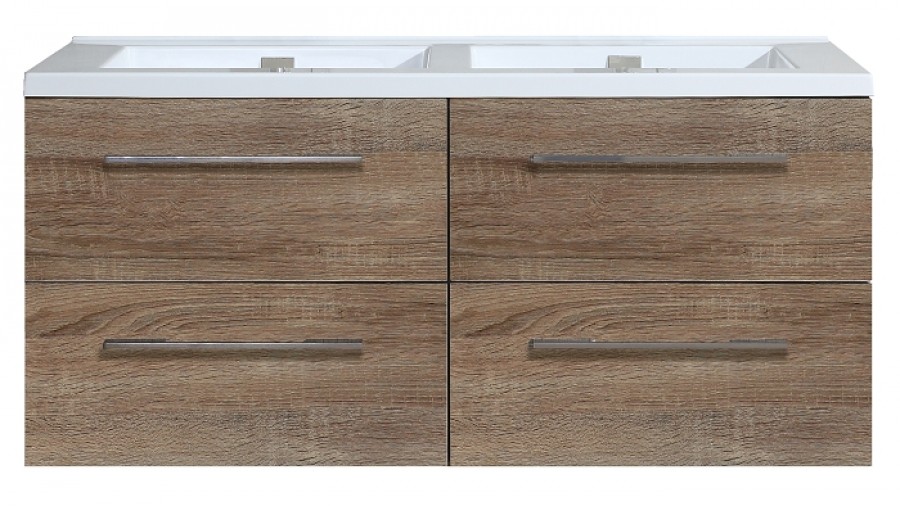 Meuble double vasque 117 Jupiter 2.0 Bois Foncé miroir Lite** Meuble double vasque 117 Jupiter 2.0 Bois Foncé miroir Lite**