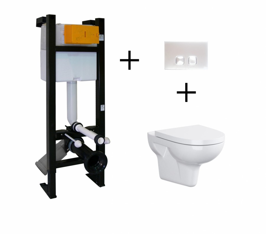 Pack Bâti-support Evo + Cuvette sans bride Velvet+ Plaque Blanche Pack Bâti-support Evo + Cuvette sans bride Velvet+ Plaque Blanche