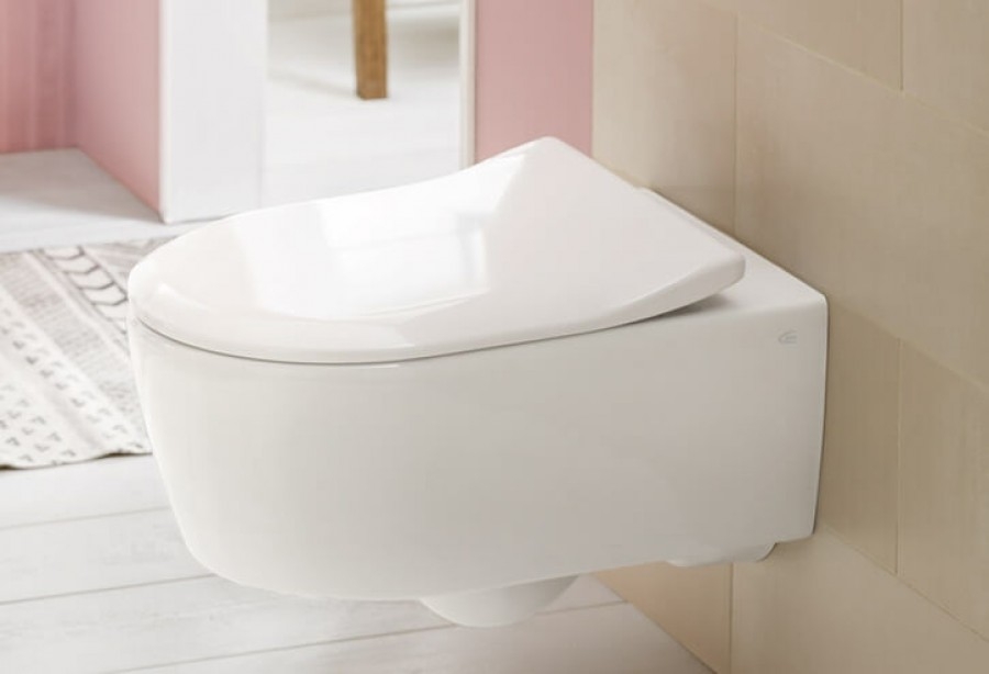 Pack WC à poser sans bride sortie horizontale Villeroy & Boch Direct Flush  NF