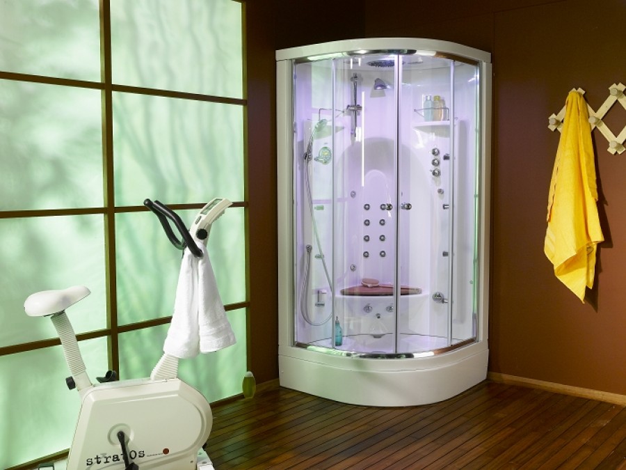 Cabine de douche JEDO BORNEO FITNESS Hammam 3Kw 100x100