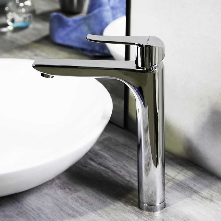 Mitigeur Lavabo Chromé 18cm - Une Seule Poignée - Occasion - Pour Salle De Bain