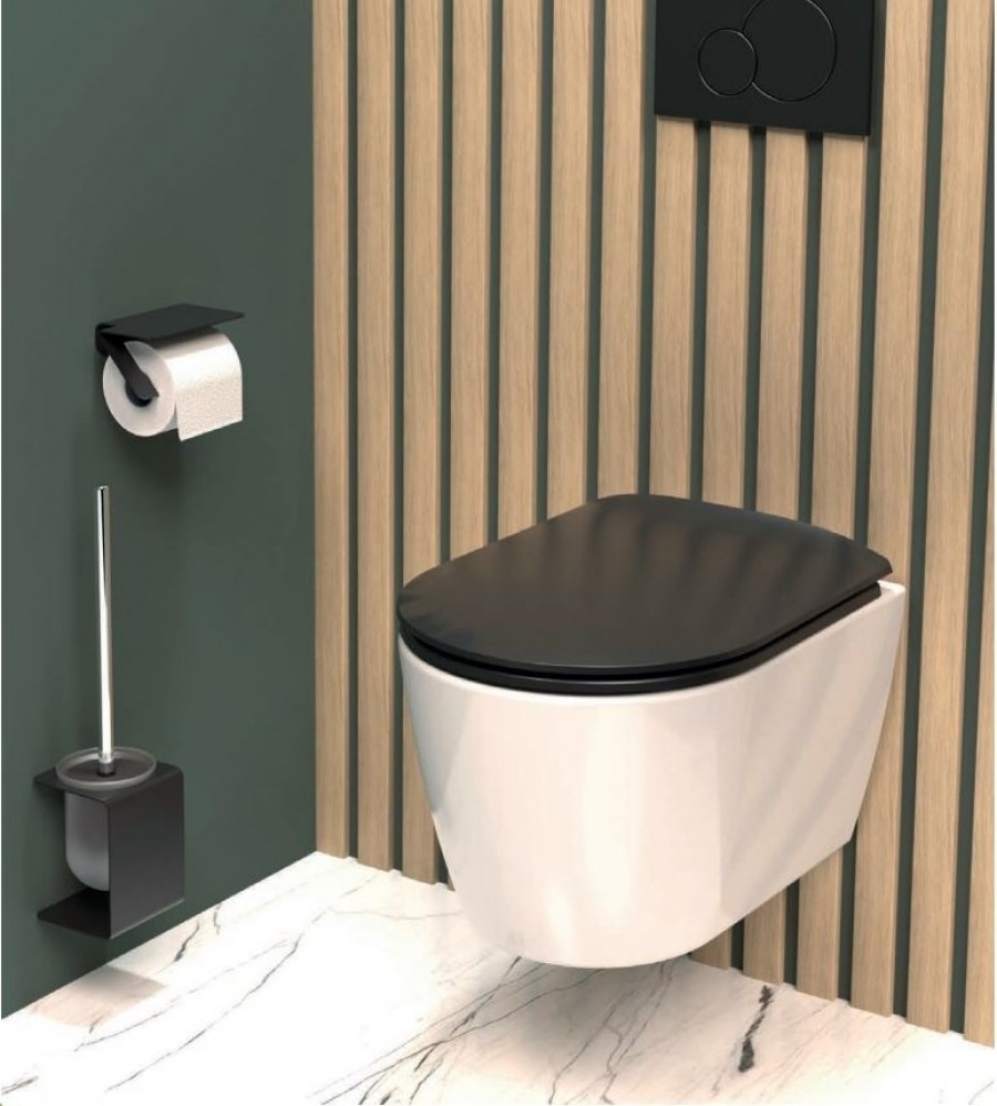 Porte papier toilette murale contemporain couleur d'or