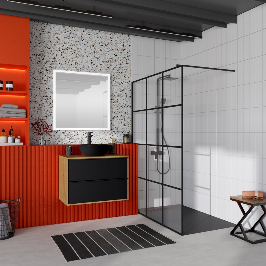 Vicco Halifax, Chêne Rustique/noir, 110 X 56 Cm Avec Structure En