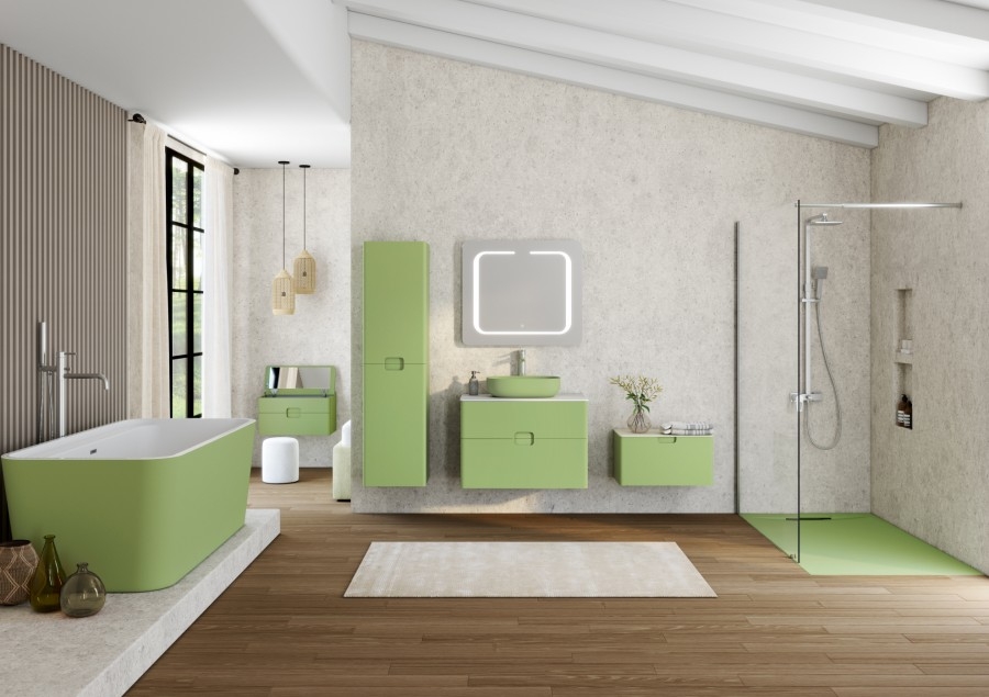 Meuble de salle de bain ALLURE-Vert olive | AQUARINE