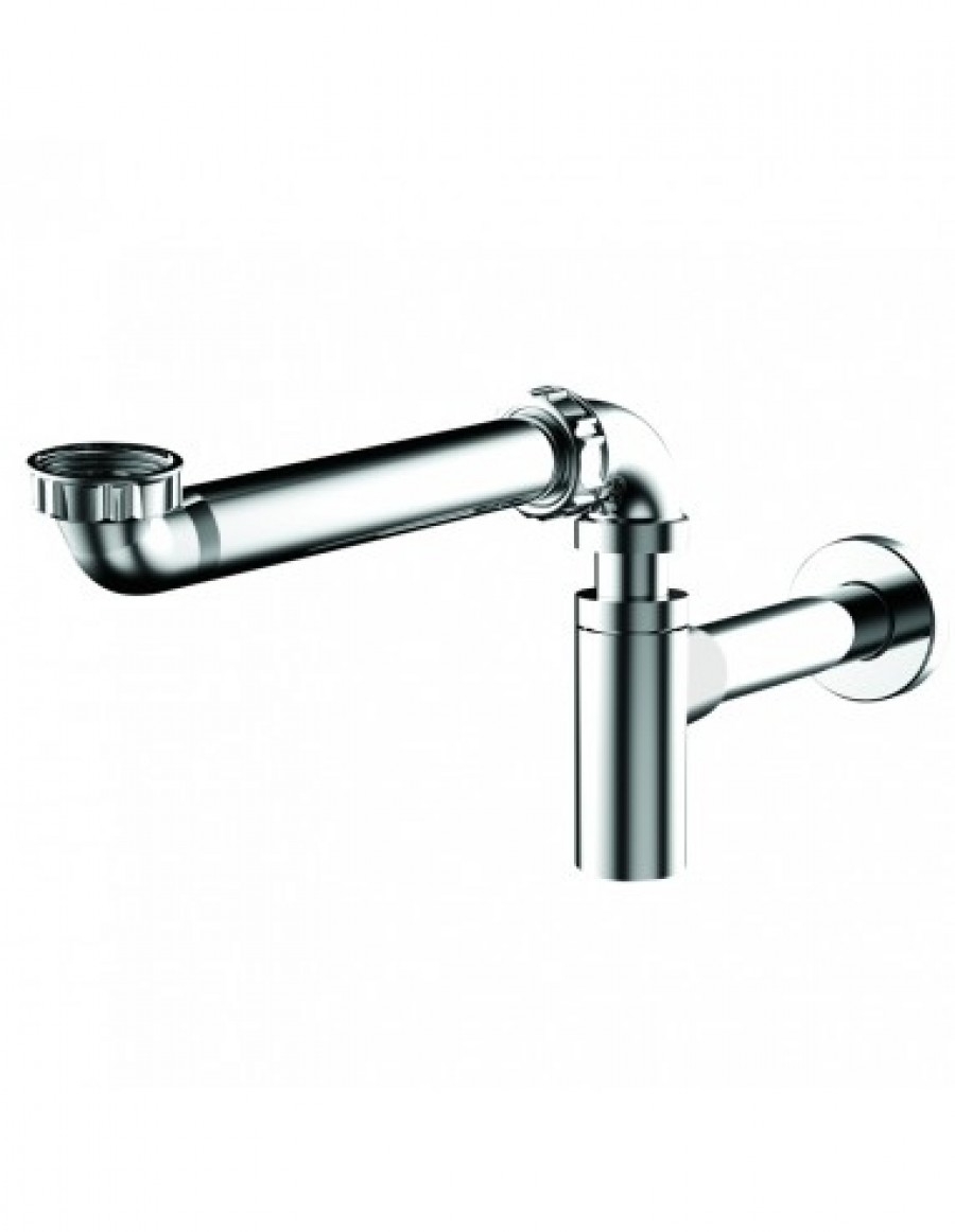 Siphon pour lavabo bi-matière joints intégrés