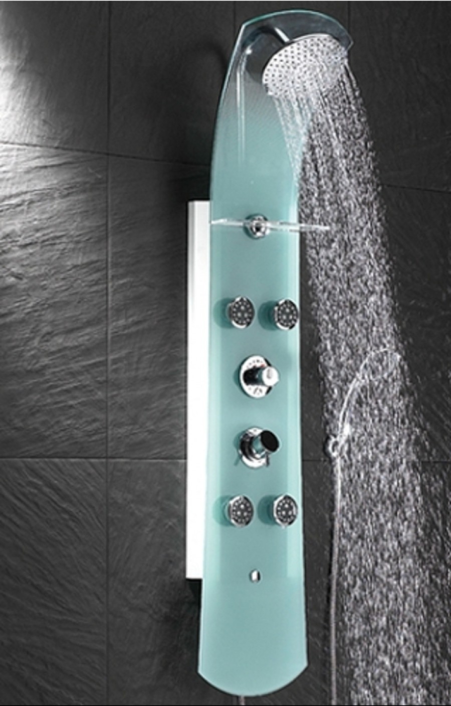 Colonne de douche hydromassante nautilus verre vert