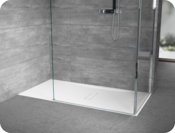 Receveur de douche extra-plat antidérapant – solution sur-mesure pour senior